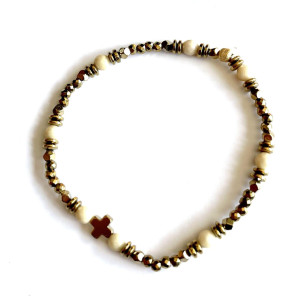 BRACELET CRUZ BOIS FOSSILE