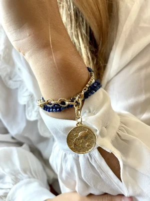 COLLIER VERSEAU LAPIS LAZULI ASTRO MEDAILLON