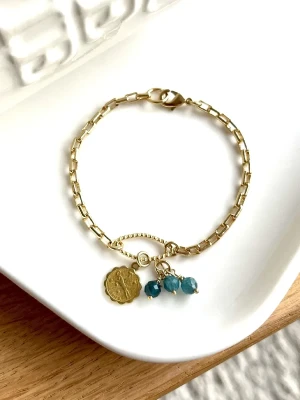 BRACELET BÉLIER CHAINE ET APATITE  - Gestion émotions