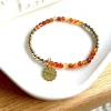 bracelet élastique bélier cornaline