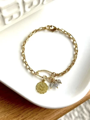 bracelet gémeaux chaine et labradorite