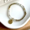 bracelet gémeaux élastique labradorite