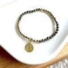 bracelet sagittaire astro en pyrite et médaille astro
