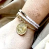 collier vierge quartz rose multitours
