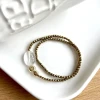bracelet double protect scarabée cristal de roche