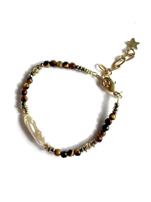 bracelet pearl oeil de tigre