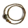 bracelet double protect Scarabee pyrite