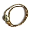 bracelet scarabée double protect jaspe dalmatien