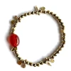 bracelet scarabée cornaline moon pépites et hématites