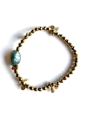 bracelet scarabée litha labradorite