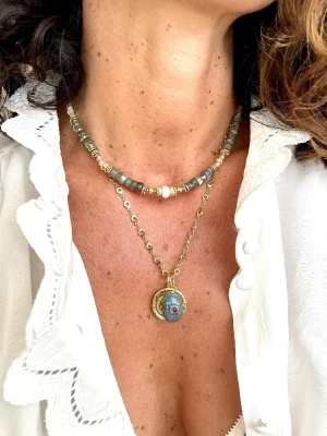 COLLIER IMANI LABRADORITE - Protection, Confiance