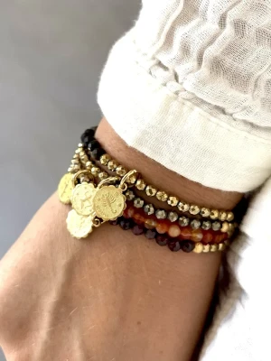 bracelet scorpion astro obsidienne dorée