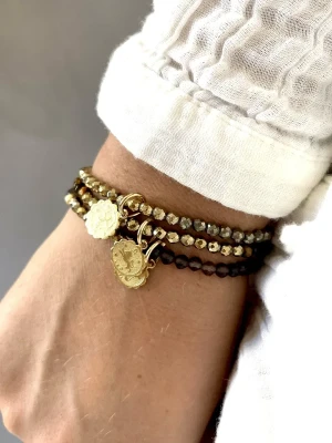 bracelet sagittaire astro en pyrite et médaille astro