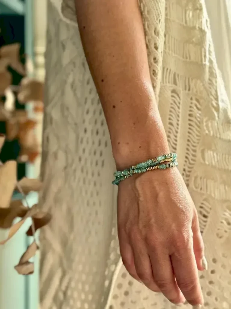 bracelet multitours en apatite