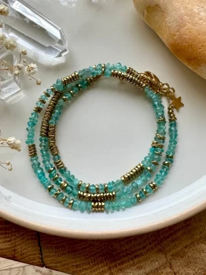 bracelet multitours en apatite