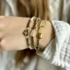 bracelet en citrine naturelle et nacre oeil