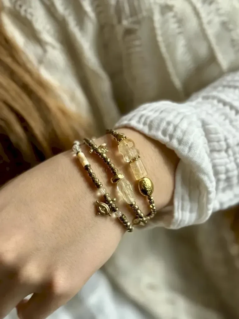 bracelets citrine en pierres naturelles
