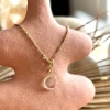 collier maille chaine Lola en plaqué ro maille vintage torsadée
