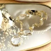 collier chaine maille trombone or