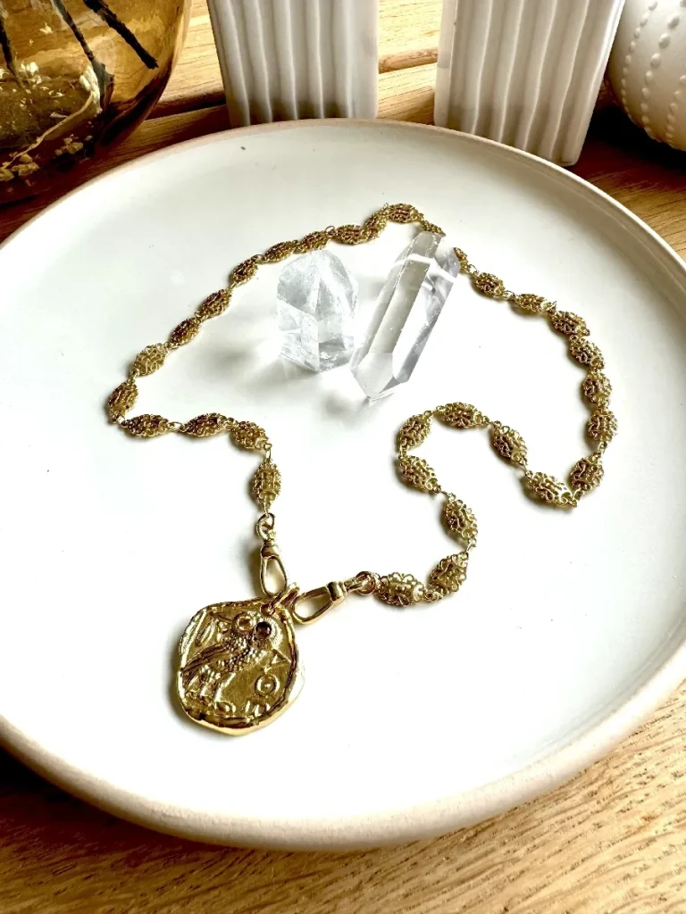 collier maille filigrane or