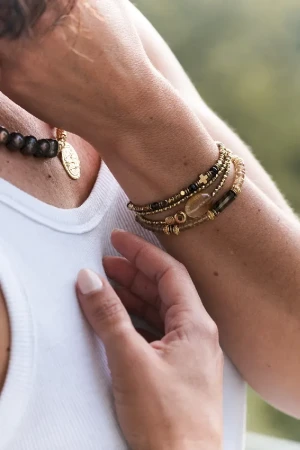 BRACELET TINY CRUZ QUARTZ FUME