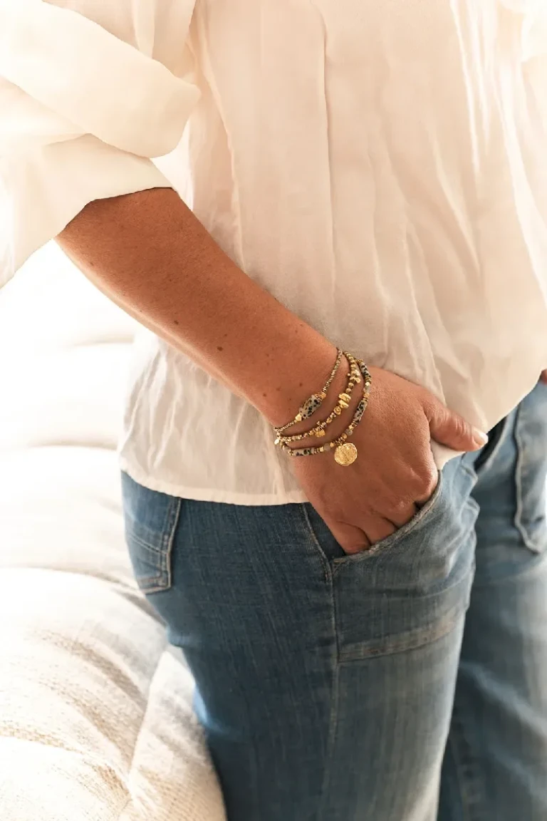bracelet jaspe dalmatien