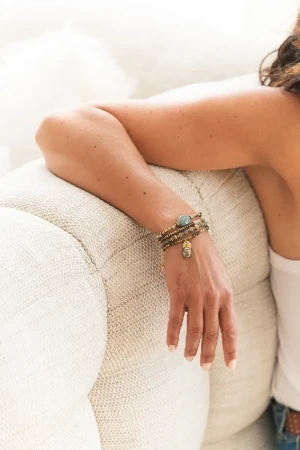 bracelet celeste pyrite