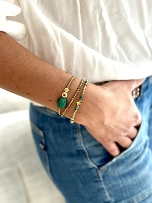 bracelet tiny cruz malachite