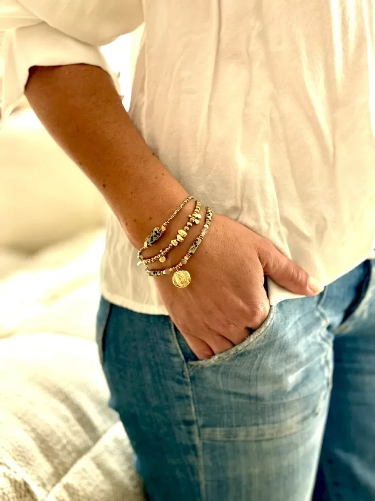 bracelet jaspe dalmatien