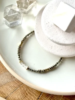bracelet celeste pyrite