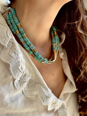 COLLIER HOWLITE TURQUOISE MAGDA - Epanouissement personnel, Guérison émotionnelle