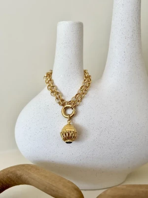 COLLIER CHAINE MAXI MAILLONS CISELÉS ADÈLE