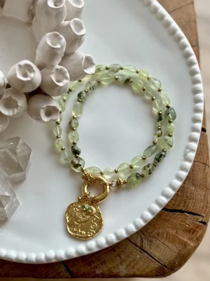 COLLIER SABA PRÉHNITE  - Guérison émotionnelle - Angoisse