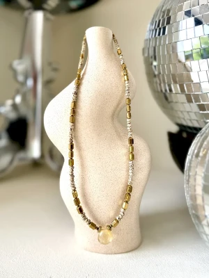 COLLIER ILLUMINA HÉMATITES  CITRINE - Sérénité, Méditation, ancrage émotionnel