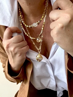 COLLIER ILLUMINA HÉMATITES  CITRINE - Sérénité, Méditation, ancrage émotionnel