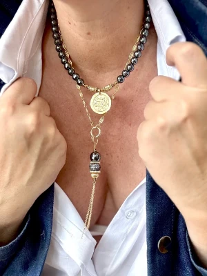 COLLIER ROMA HEMATITES - Ancrage stabilité émotionnelle