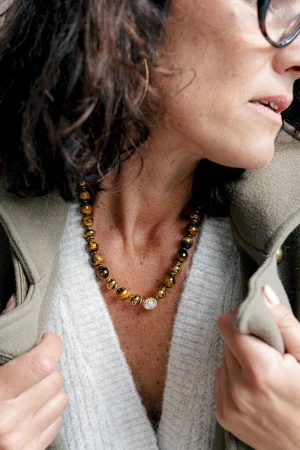 COLLIER MADELEINE OEIL DE TIGRE - Protection, Confiance