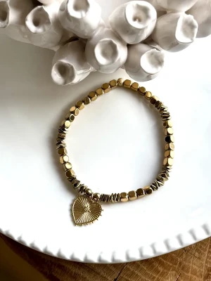 BRACELET AMORINO HÉMATITES OR CRÉATRICE MADE IN FRANCE PAULETTEQUINCAILLERIE
