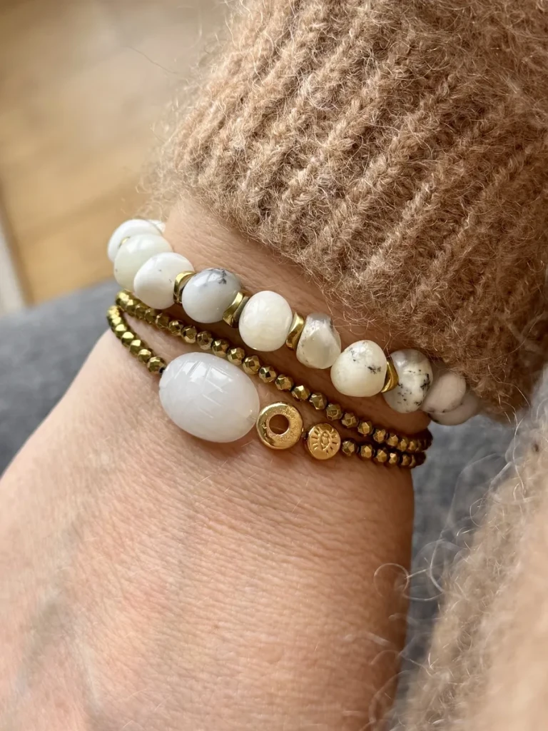 BRACELET OPALE DENDRITIQUE CRÉATRICE MADE IN FRANCE PAULETTEQUINCAILLERIE